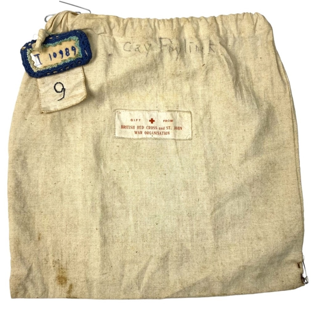 Original WWII British Red Cross personal effects bag from POW ...