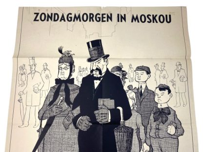Original WWII Dutch NSB poster - Zondagmorgen in Moskou