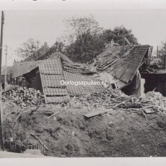 Original WWII Dutch photo May 1940 - Damaged houses in Sint-Oedenrode