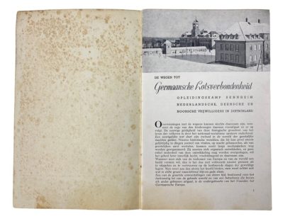 Original WWII Dutch SS brochure - Germaansche Lotsverbondenheid - Opleidingskamp Sennheim