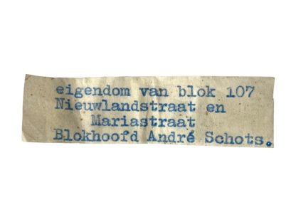 Original WWII Dutch Luchtbeschermingsidienst EHBO set from a block leader in Tilburg