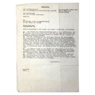 Original WWII German document regarding evacuations in Gouda, Dordrecht and Rotterdam