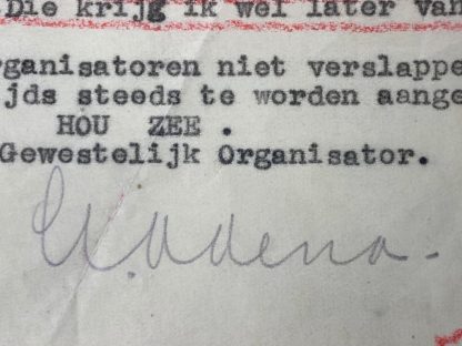 Original WWII Dutch NSB letter from H.G. Adena