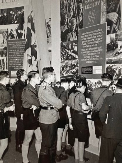 Original WWII Flemish NSJV 'Banheer' shoulder boards and photo