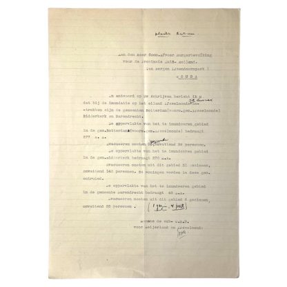 c WWII Dutch document regarding the inundations at IJsselmonde, Ridderkerk and Barendrecht