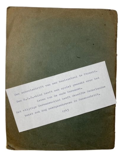 Original WWII Dutch collaboration school notebook