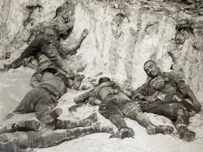 Original WWII US photo of KIA Japanese soldiers on Noemfoor Island