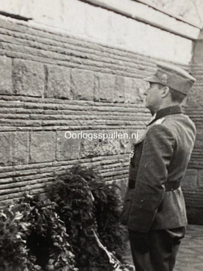 Original WWII Walloon volunteer legion photo of Léon Degrelle in Langemarck