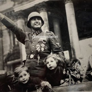 Original WWII Walloon Waffen-SS photo of Leon Degrelle in Brussels
