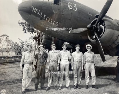 Original WWII USAAF photo - Cargo plane 'Hells Bells' in New Guinea in 1943