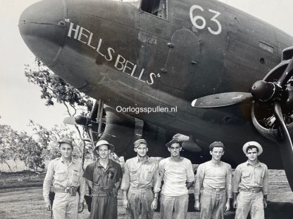 Original WWII USAAF photo - Cargo plane 'Hells Bells' in New Guinea in 1943