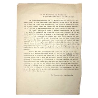 Original WWII Dutch document from Nijkerk