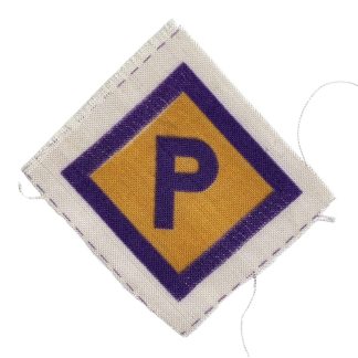 Original WWII German 'P' Polish forced laborers insignia
