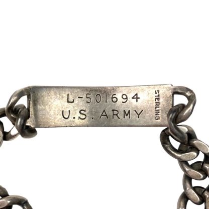 Original WWII US army silver women bracelet