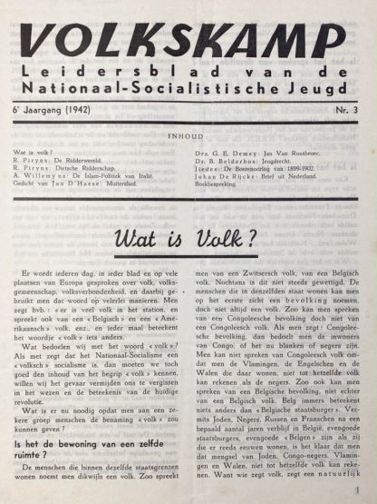 Original WWII Flemish 'Volkskamp' magazine - 1942 - No. 3