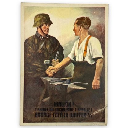 Original WWII Walloon Waffen-SS volunteer post card
