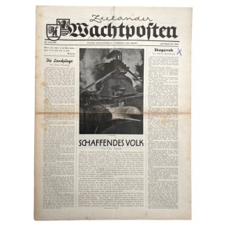 Original WWII German newspaper ‘Zeeländer Wachtposten’ – Zeeland