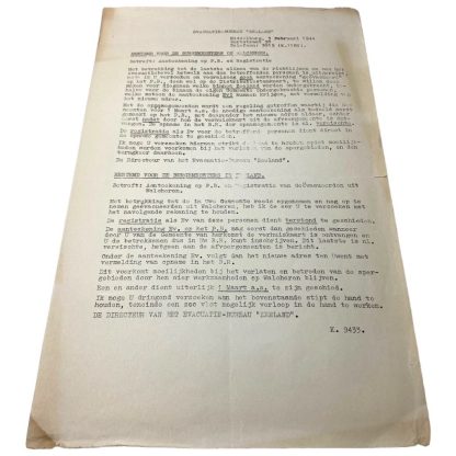 Original WWII Dutch persoonsbewijs related document Walcheren (Zeeland)