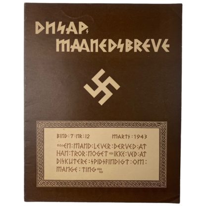 Original WWII Danish DNSAP Maaneds-Breve maazine - Nr. 12 March 1943