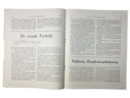 Original WWII Danish DNSAP Maaneds-Breve magazine - Nr. 12 March 1943