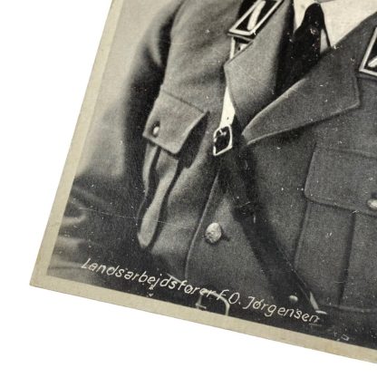 Original WWII DNSAP post card of Landesarbejdsfører F.O. Jørgensen
