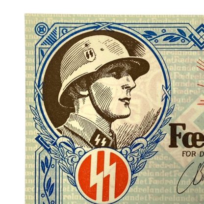 Original WWII Danish DNSAP propaganda note of 5 Kroners