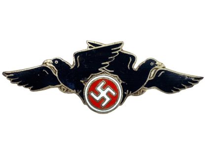 Original WWII DNSAP enameled ‘Storm Afdeling’ cap badge