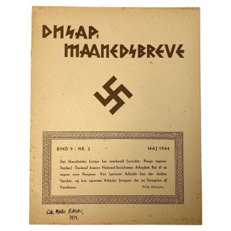 Original WWII Danish DNSAP Maaneds-Breve magazine