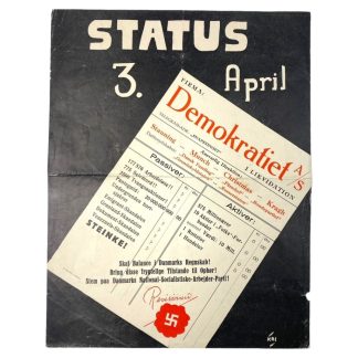 Original WWII Danish DNSAP elections poster