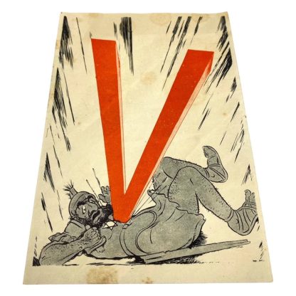 Original WWII Dutch NSB leaflet - V = Victory