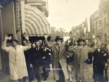 Original WWII Dutch liberation photo of collaborators getting arrested in Utrecht