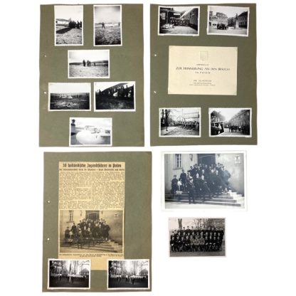 Original WWII Dutch Jeugdstorm photo grouping of their visit to Posen