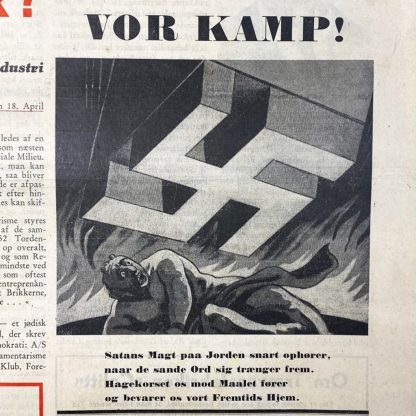 Original WWII Danish collaboration newspaper 'Kamptegnet'