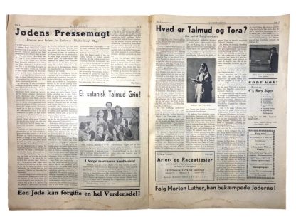 Original WWII Danish collaboration newspaper 'Kamptegnet'