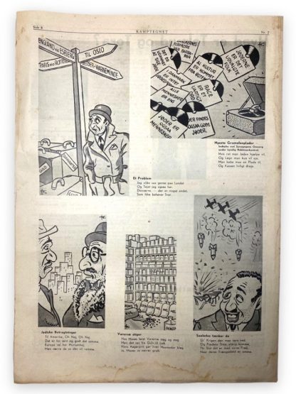 Original WWII Danish collaboration newspaper 'Kamptegnet'