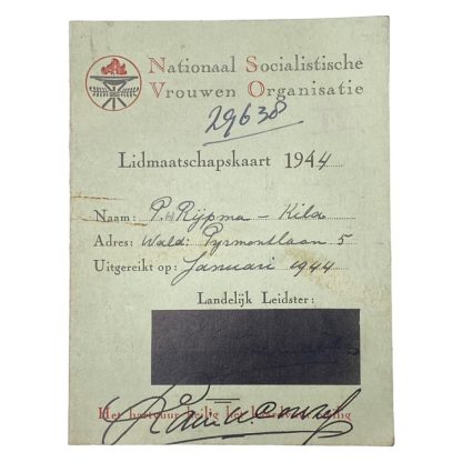 Original WWII Dutch NSVO membership card
