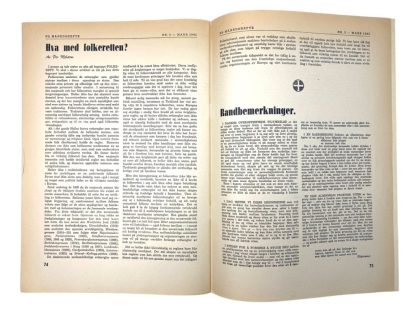 Original WWII Norwegian Nasjonal Samling ‘Månedshefte’ magazine - March 1945
