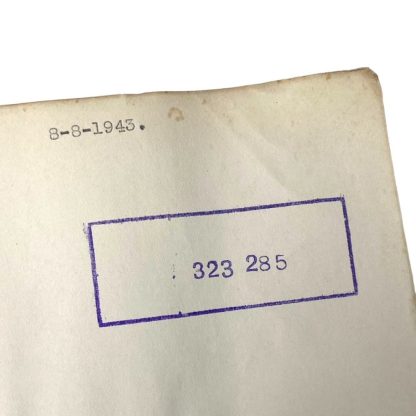 Original WWII Dutch NSB document regarding an execution of an NSB member by the Dutch resistance in Zuidlaren (Drenthe)