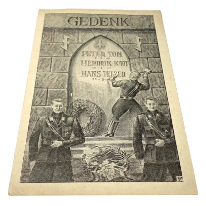 Original WWII Dutch NSB postcard regarding Peter Ton, Hendrik Koot and Hans Pelzer