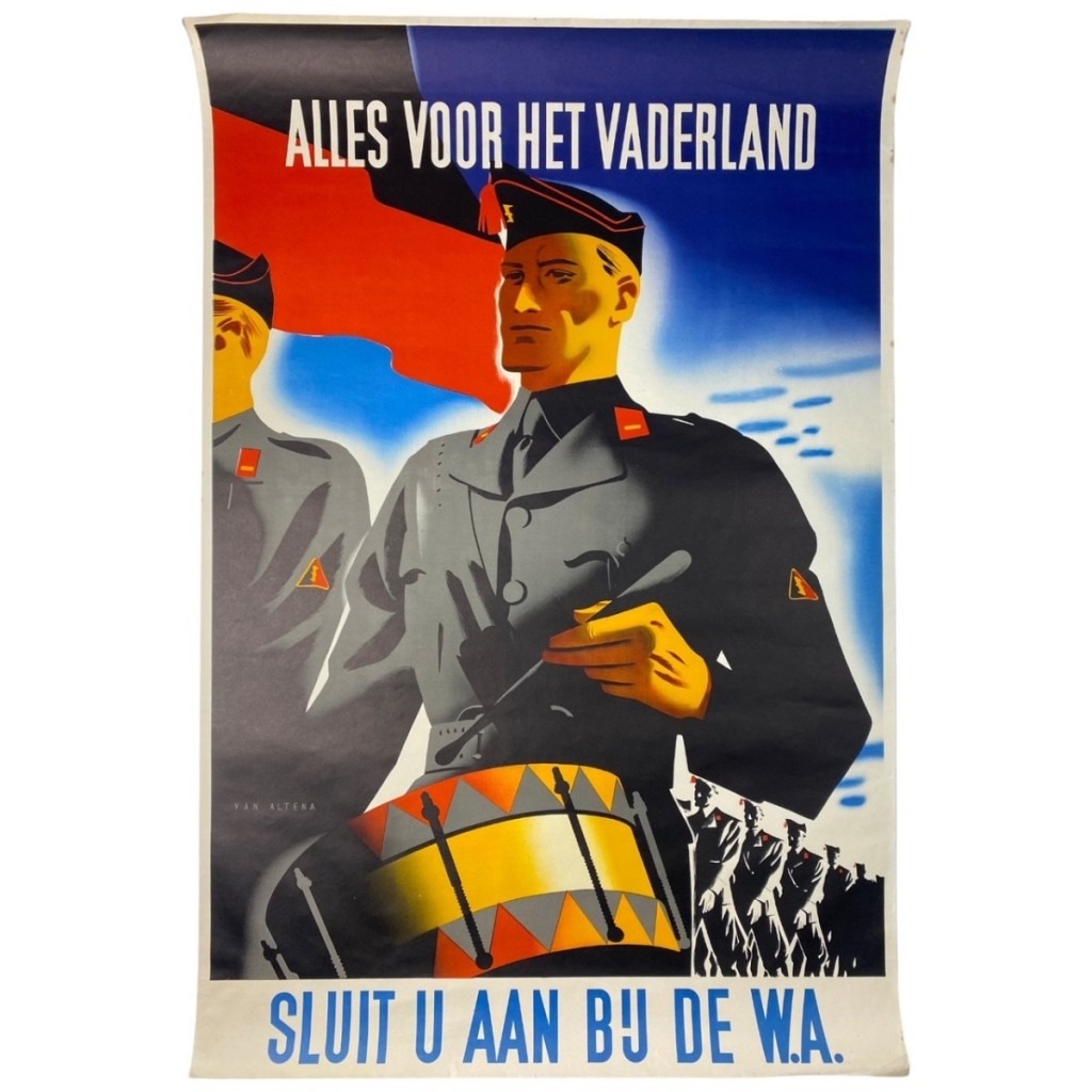 Original WWII Dutch NSB poster - Oorlogsspullen.nl - Militaria shop