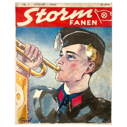 Original WWII Danish NSU 'Stormfanen' magazine - Nr. 1 - January 1943