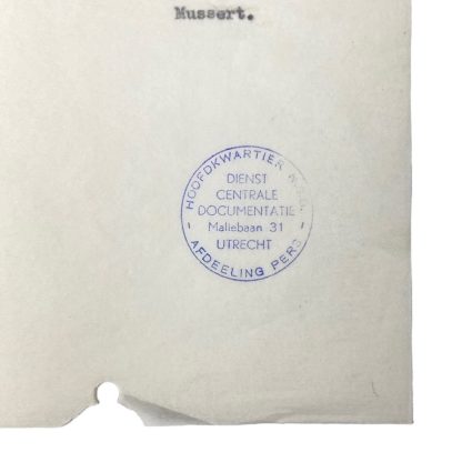 Original WWII Dutch NSB document M. Graaf de Marchant et d'Ansembourg