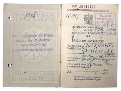 Original WWII Polish passport