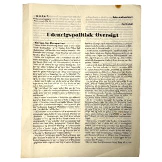 Original WWII Danish DNSAP secret document