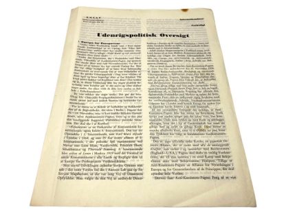 Original WWII Danish DNSAP secret document