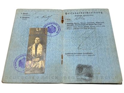 Original WWI German ID card for the occupied territory of Lithuania
