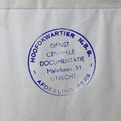 Original WWII Dutch NSB document regarding a resistance action in Hoogezand (Groningen)