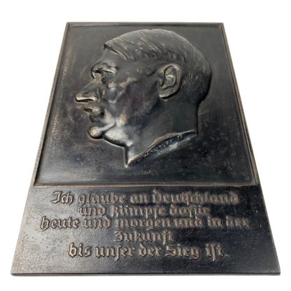 Original WWII German Adolf Hitler plaque