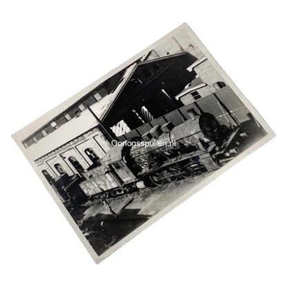 Original WWII Dutch photo of Deutsches Reichsbahn train in Den Haag