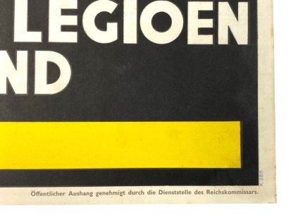 Original WWII Dutch Waffen-SS legion volunteer poster
